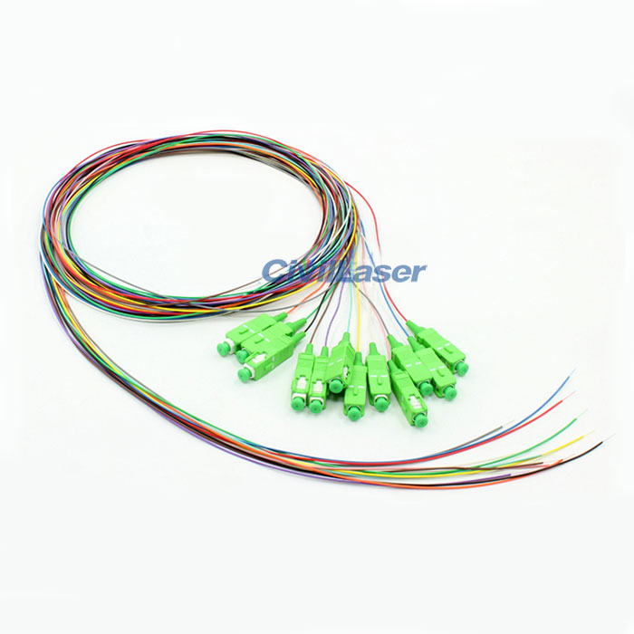 SC APC 12 Color Pigtail Fiber Patch Cord 0.9mm - Click Image to Close